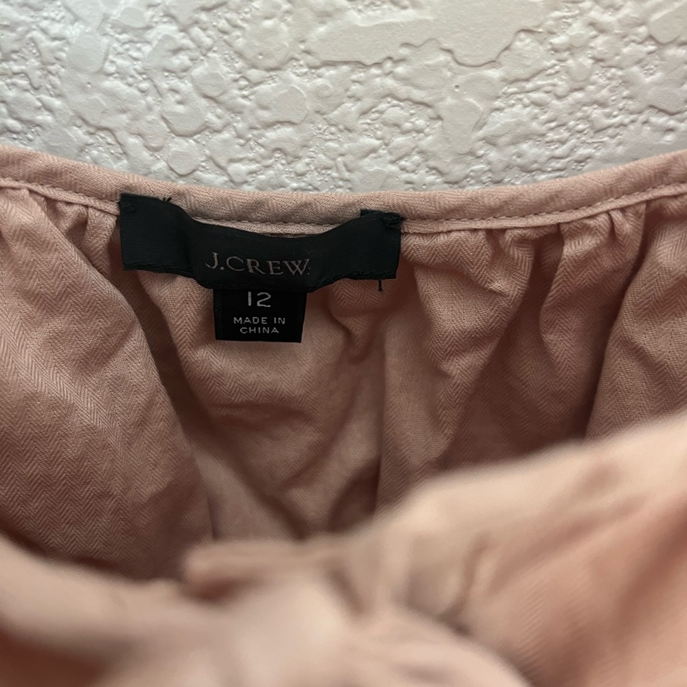 J Crew Tan Beige Peasant Top